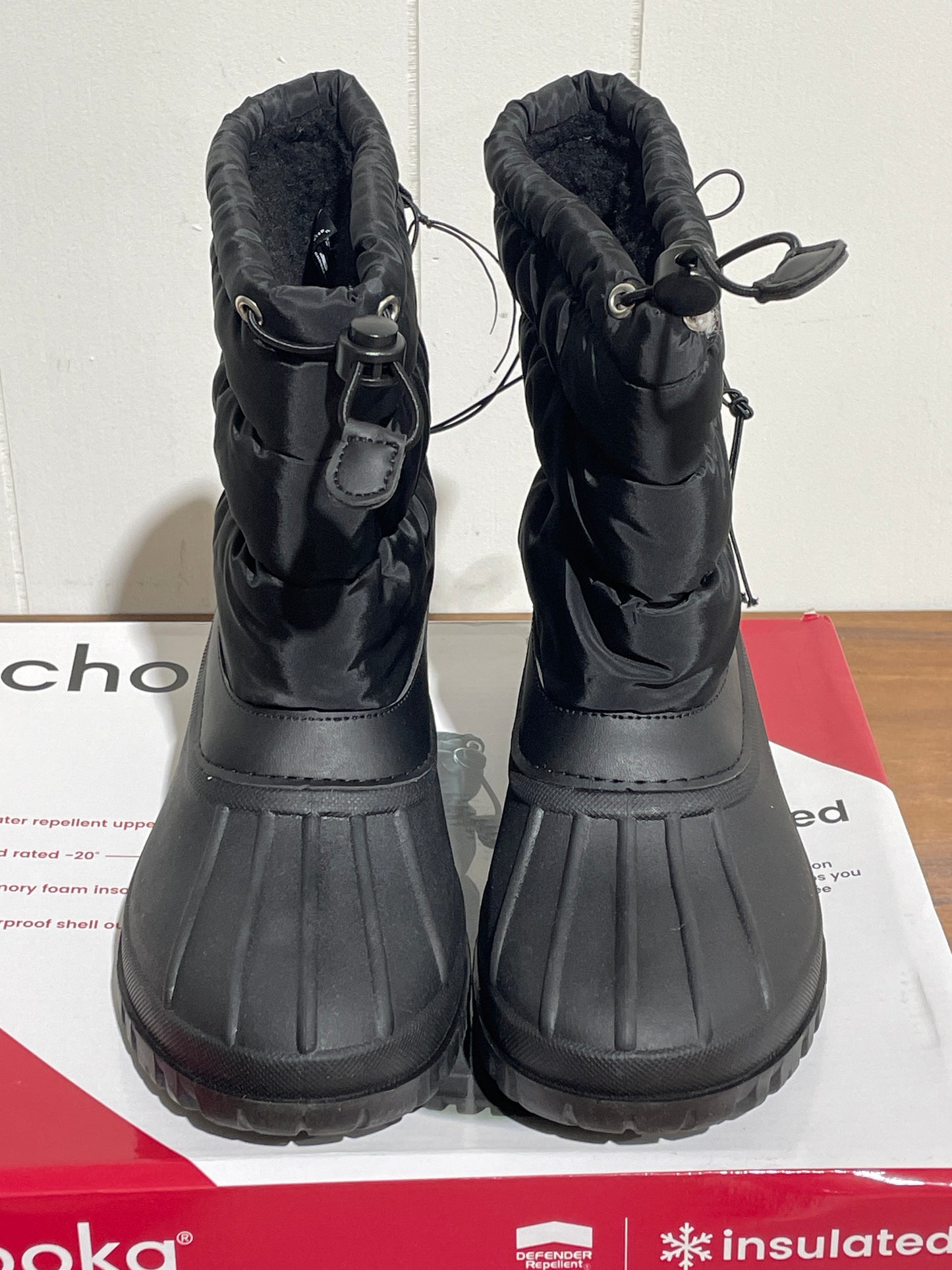 Chooka Women’s Nylon Puffer Snow Boot Black