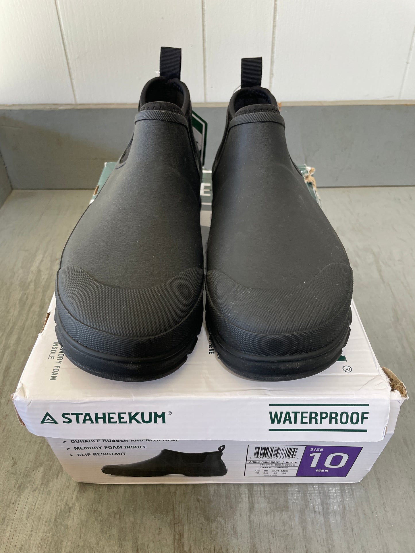 Staheekum Ankle Rain Boot Waterproof Men’s Slip Resistant Rubber