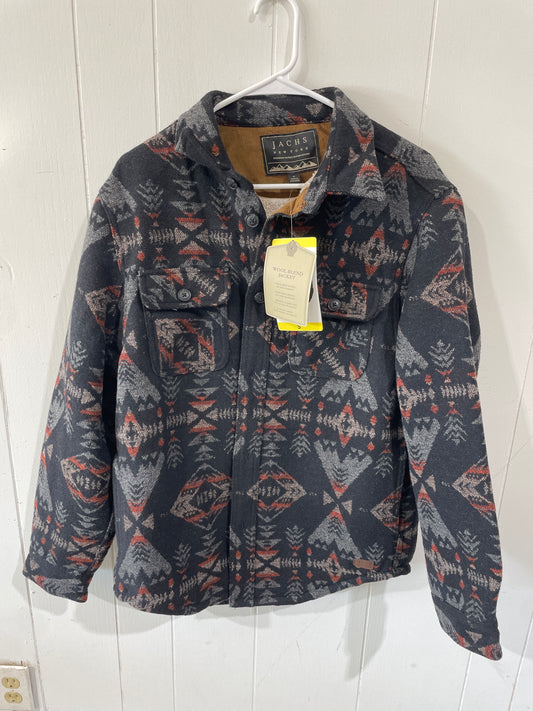 Jachs Men’s Wool Blend Sherpa Aztec Jacket Size Small