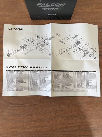 Falcon 3000 SS-1 Spinning Reel Fishing Gear