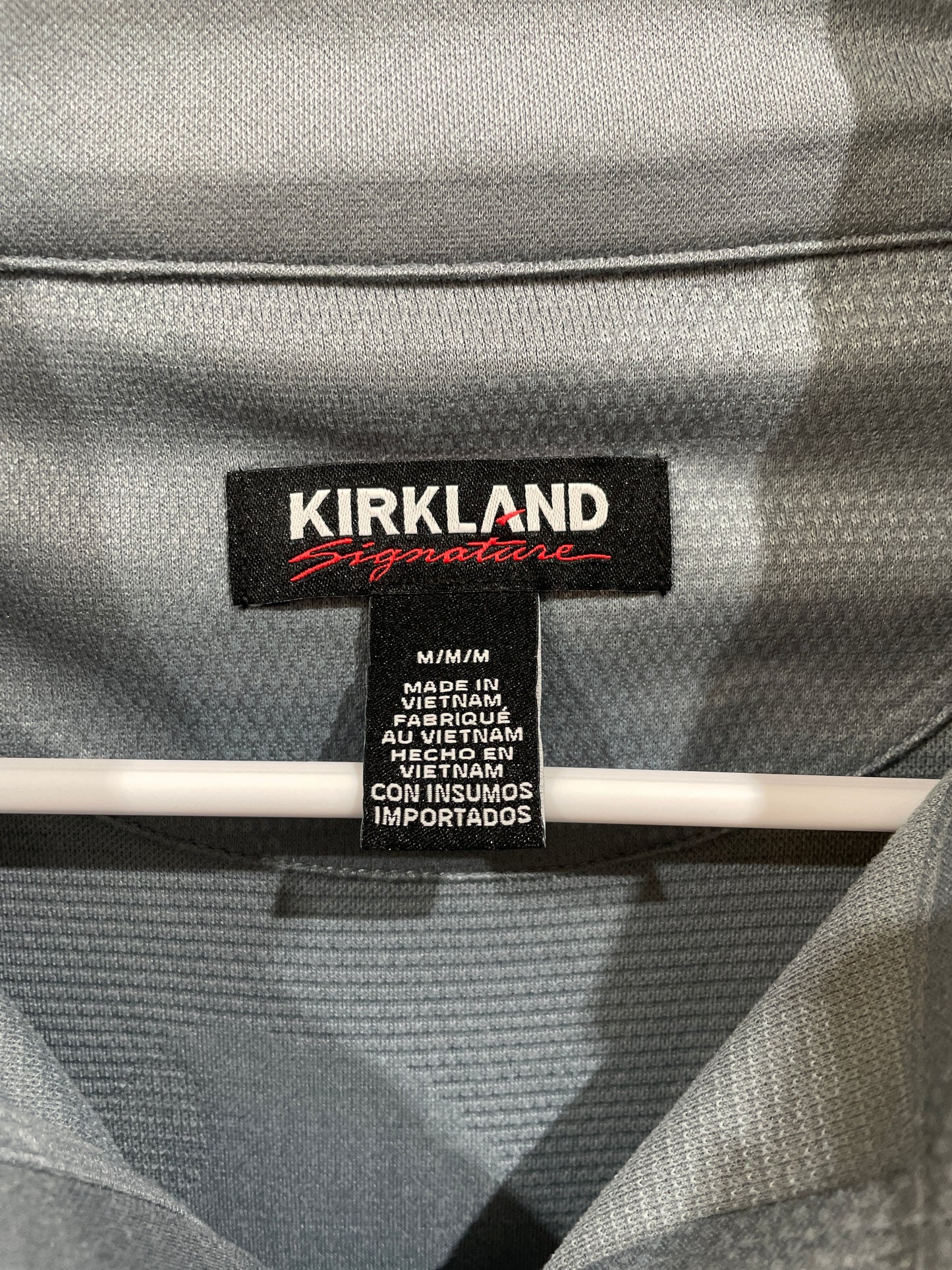 Kirkland Signature Men’s Performance Quarter Zip Gray