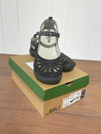 JBU Women’s Black Memory Foam Wildflower Sandals size 6.5