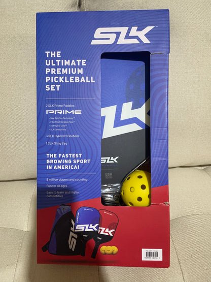 SLK The Ultimate Premium Pickleball Set 2 Paddles, 3 Balls, 1 Bag