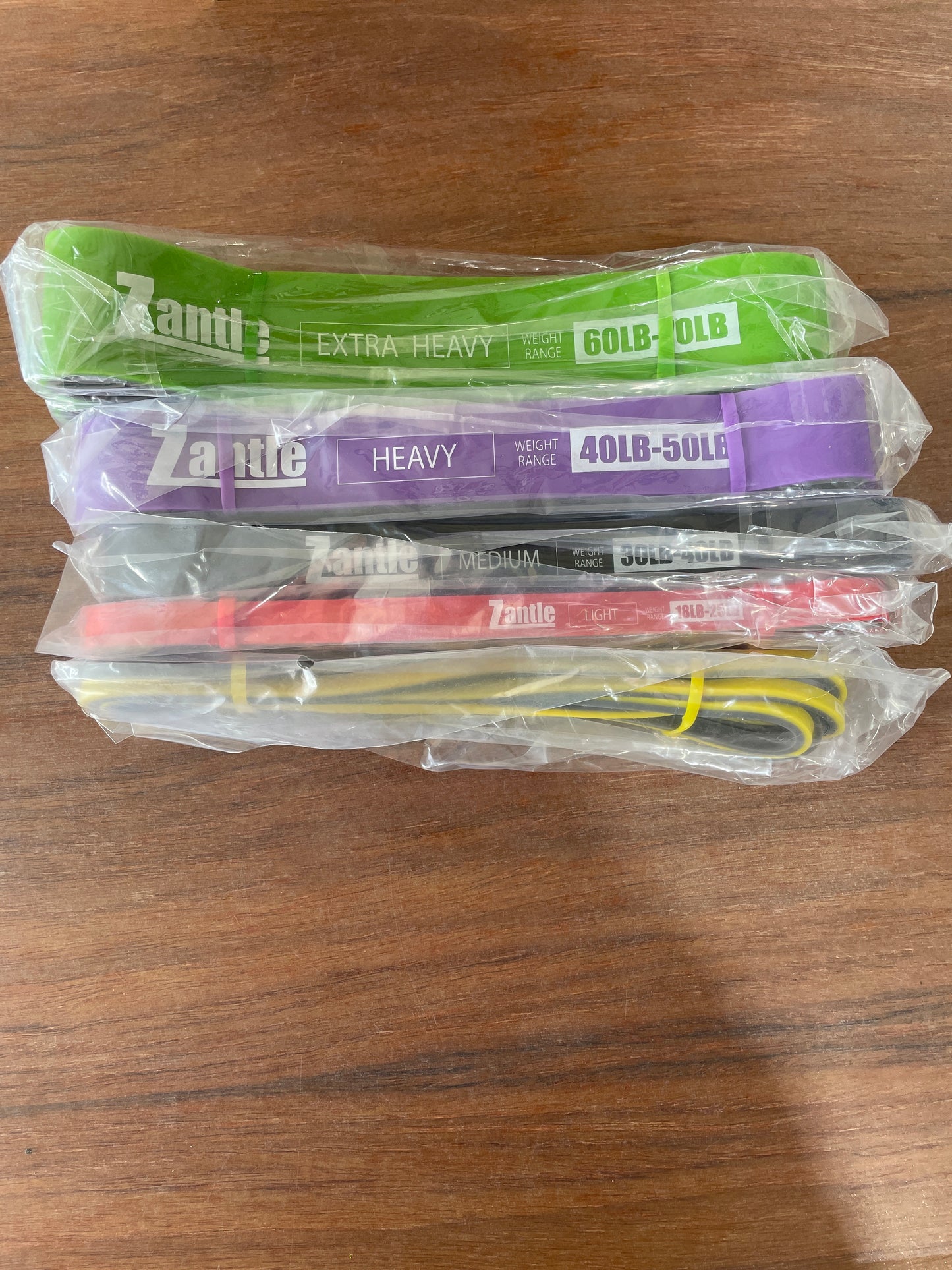 Resistance Bands 5pack Zantle from Extra Light to Extra Heavy