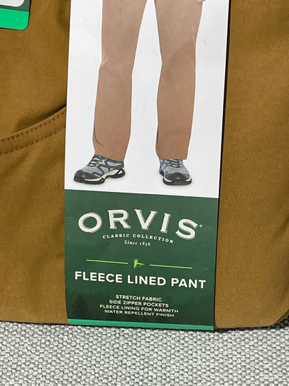 Orvis Men’s Fleece Lined Brown Pant 38x29