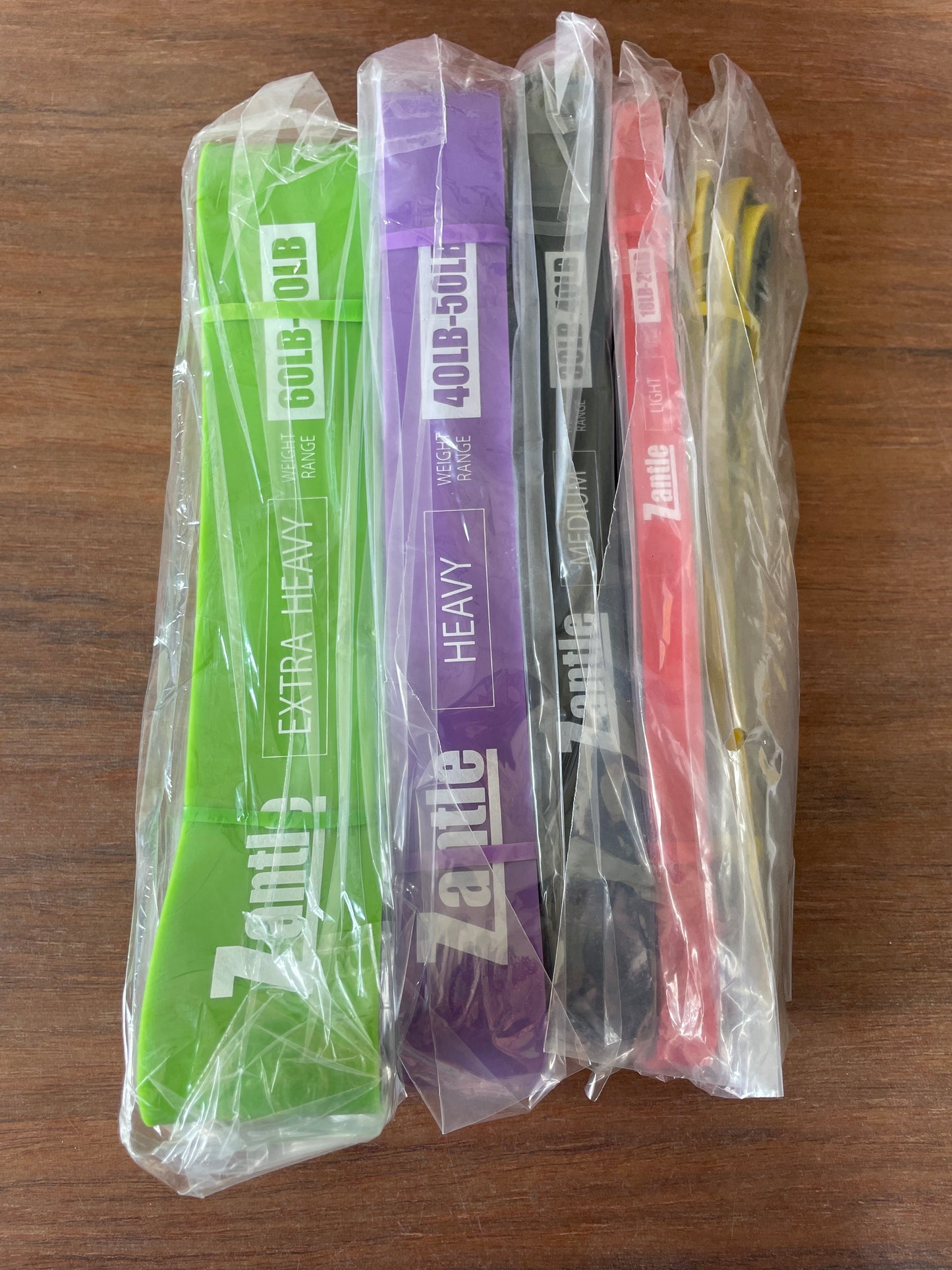 Resistance Bands 5pack Zantle from Extra Light to Extra Heavy