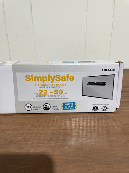 Sanus Simply Safe All Walls TV Mount Fits 22”-50” Holds up to 80 lbs