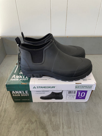 Staheekum Ankle Rain Boot Waterproof Men’s Slip Resistant Rubber