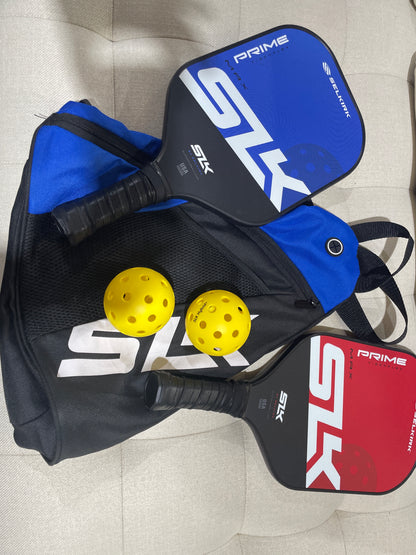 SLK The Ultimate Premium Pickleball Set 2 Paddles, 3 Balls, 1 Bag